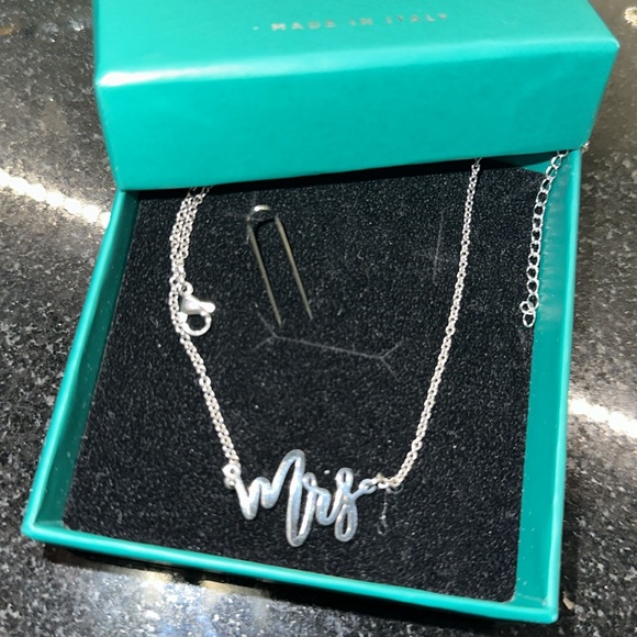 🆕 WEDDING PACK Desmos ITALIAN FINE JEWELRY Mrs Silver necklace 2 Picture frames - Picture 9 of 10